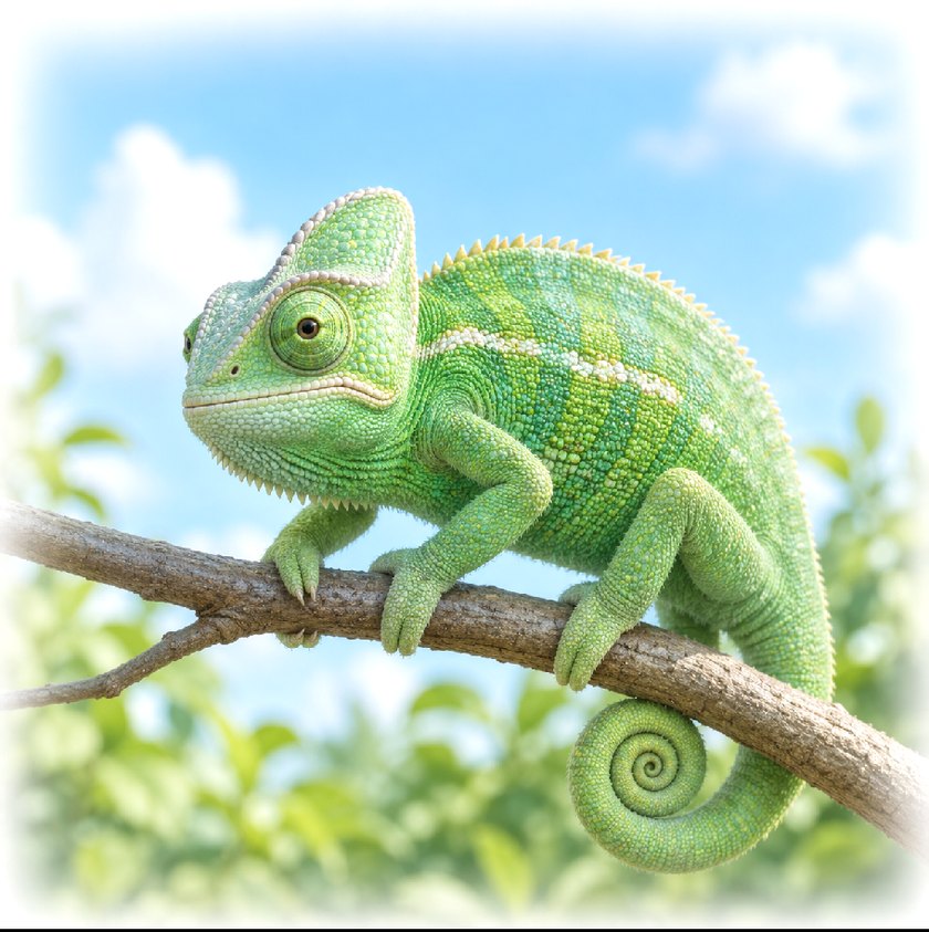 カメレオンのイラスト